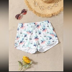 Women’s swim shorts with sailboats NWOT